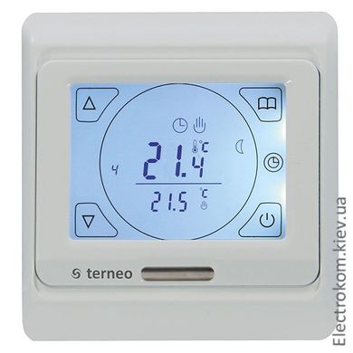 Сенсорний терморегулятор для теплої підлоги Terneo sen з тижневим програматором, 5...95 С, 220-230 V AC