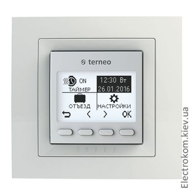 Терморегулятор для теплої підлоги Terneo pro unic з тижневим програматором і вбудованим датчиком, 5...35 С, 220-230 V AC