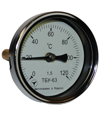 Термометр биметаллический ТБУ-63/50 -35...+60°С осевой