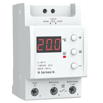 Терморегулятор для тёплого пола Terneo b на 32А, 5...40 С, 220-230 V AC