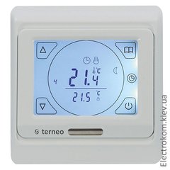 Сенсорный терморегулятор для тёплого пола Terneo sen с недельным программатором, Белый, 5...95 С, 220-230 V AC