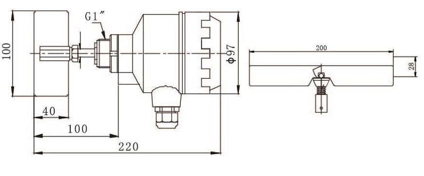 Датчик уровня ротационный SE2-10S-AC, 220-230 V AC