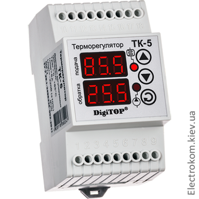 Терморегулятор ТК-5 DigiTOP для котлів і систем опалення, 0...85 С, 220-230 V AC