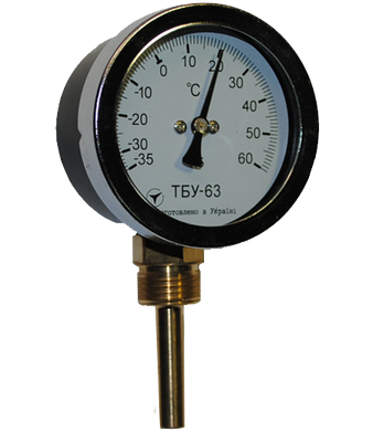 Термометр биметаллический ТБУ-63/50 -35...+60°С радиальный